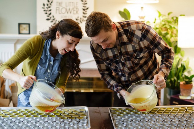 Holly and Justin Rutt of the Little Flower Soap Co.
