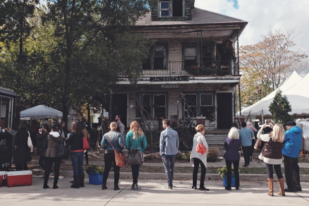 (c) Heather Saunders the official photogapher of The Flower House, captured this opening day image from Oct. 16th