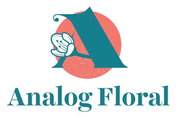 analog floral logo