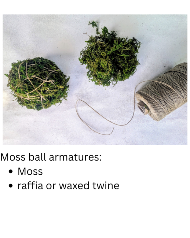 Supply List for moss ball-bouquet mechanic