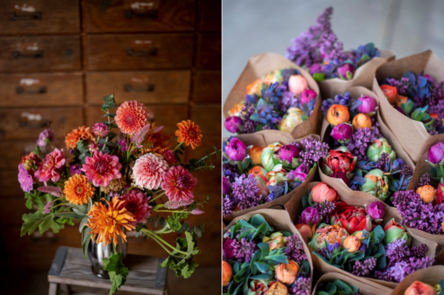 Dahlias and mixed bouuqets