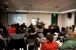 Mastern Gardener Bill Woolman, snapped this photo during my talk, "The Ultimate Garden Hideaway." 