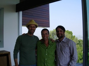 Owner and actor Brad Blumenthal (center), with his architects Kevin Southerland and David Thompson