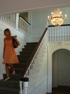 Recently restored to its former elegance, here's the foyer