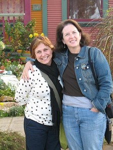 Lorene and me ~ gal pals in Keeyla's garden