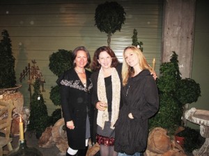 Garden designer Mayita Dinos, me, and Jennifer Gilbert Asher of Terra Sculpture