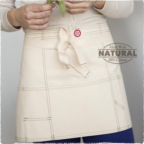 Raw Materials Design - a fantastic utliity apron perfect for wearing at the floral design counter.