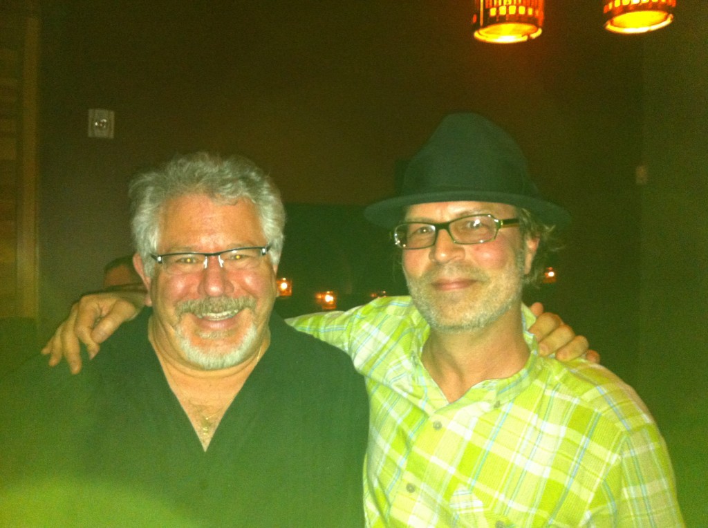 Dan Heims & James Baggett, at dinner, the night before we started photographing the Portland garden Dan owns with his wife, Lynn.