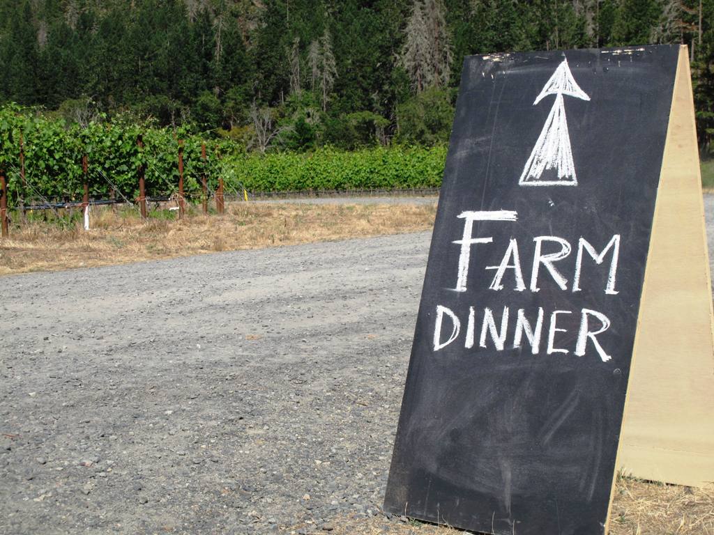 Welcome to the Farm Dinner, aka "field to fork"