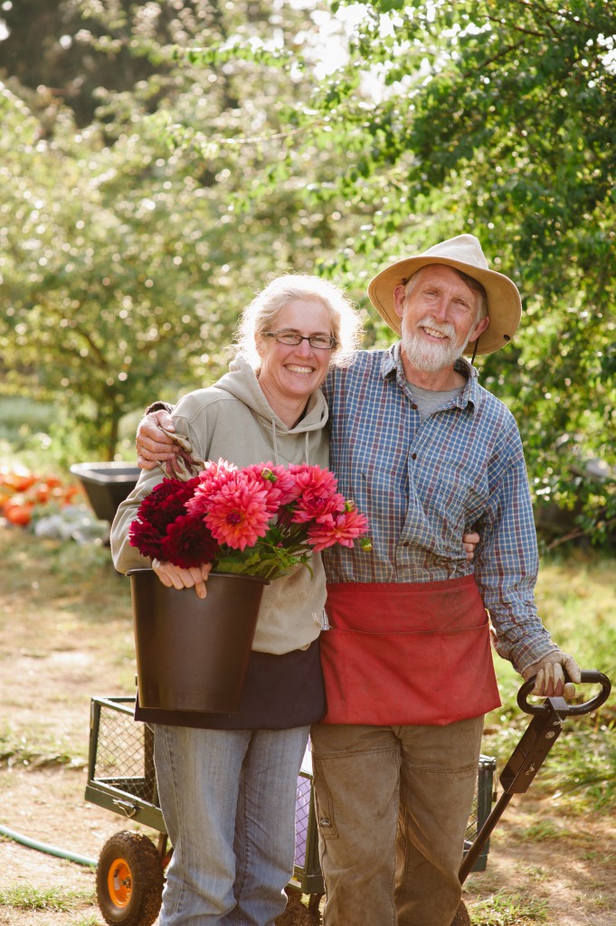 Diane Szukovathy and Dennis Westphall, photographed by Mary Grace Long (c) September 2012 at Jello Mold Farm in Mt. Vernon, Washington.