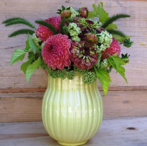Potter, artist and flower-grower, Frances Palmer created this yummy buttercream vase.