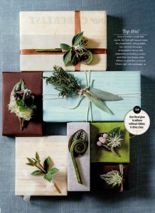 Botanical gift-toppers make any package special.