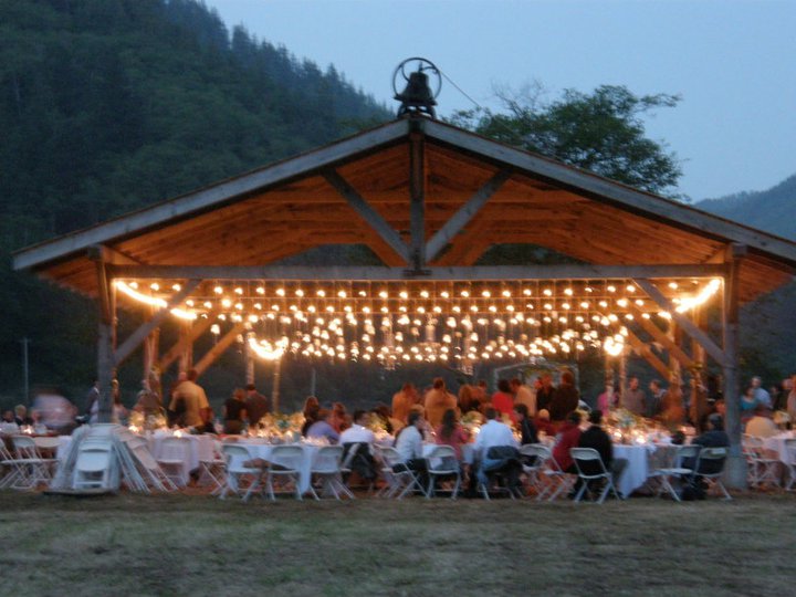 The wedding pavilion at Hydrangea Ranch, a gorgeous event space at Oregon Coastal Flowers.