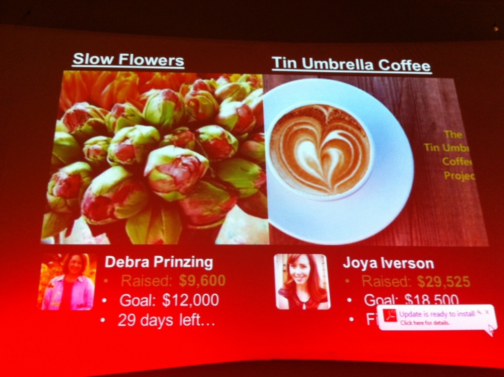 So fun to see this project on the big screen at last night's Indiegogo Seattle Event!