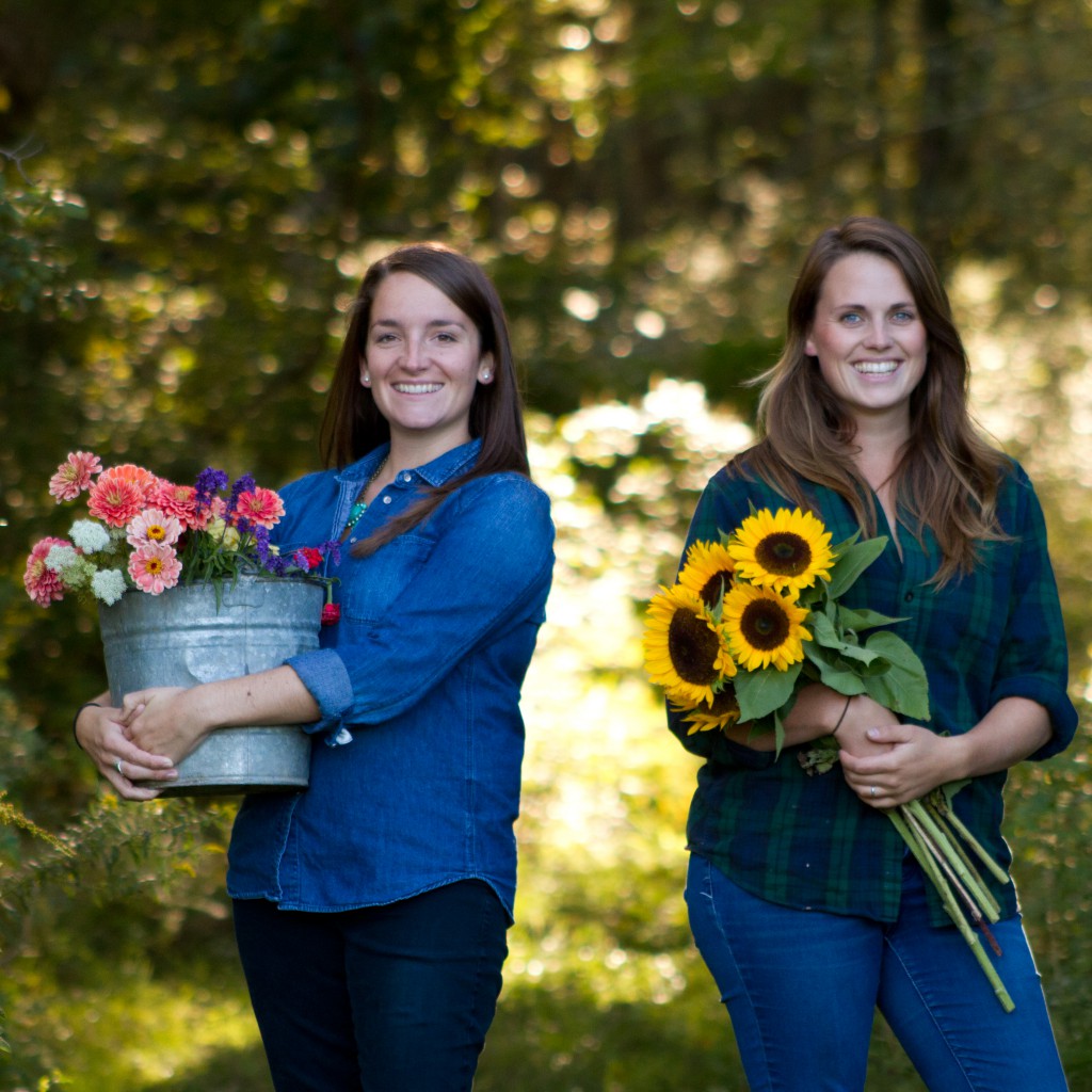 Mary Kate (left) is the studio's wedding and event coordinator; Maureen (right) is the field coordinator and director of cut flowers.