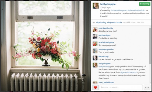 Holly's Instagram bouquet that started the conversation!