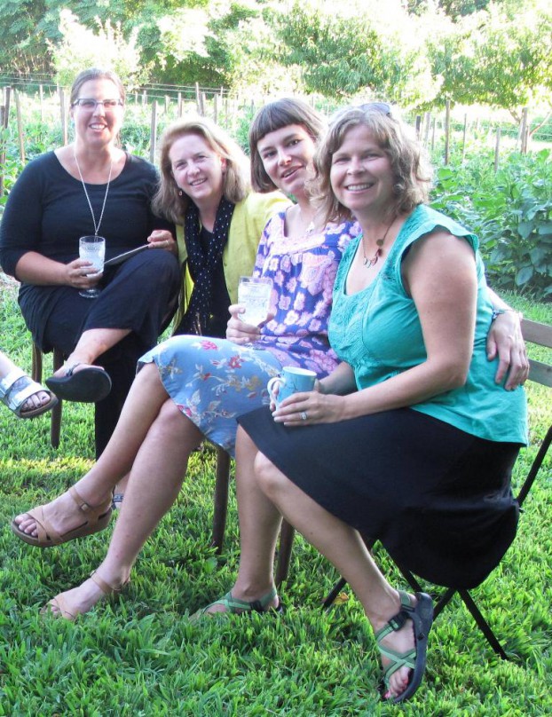 Jennie Love (left) hosted a wonderful field-to-table dinner for so many wonderful friends. I'm next to Jennie, followed by Lindsey Myra and Ellen Frost of Local Color Flowers in Baltimore.