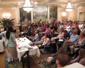Huge audience! ASCFG's "Floral Basics" with Jennie and Sullivan drew a crowd.