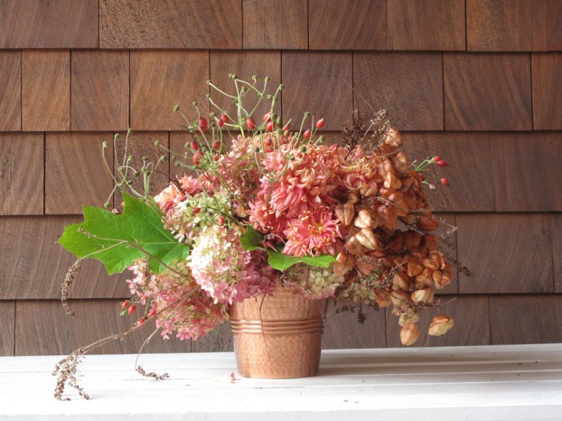 My arrangement drew from Blithewold's flowers and foliage and gorgeous fall mums grown and harvested by Robin Hollow Farm (Polly & Mike)