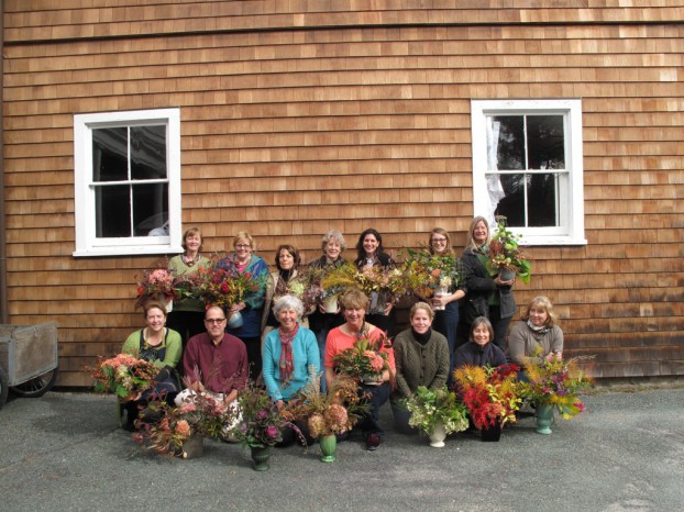 The Slow Flowers design workshop at Blithewold Mansion, Gardens & Arboretum in Bristol, Rhode Island - a fantastic burst of creativity.