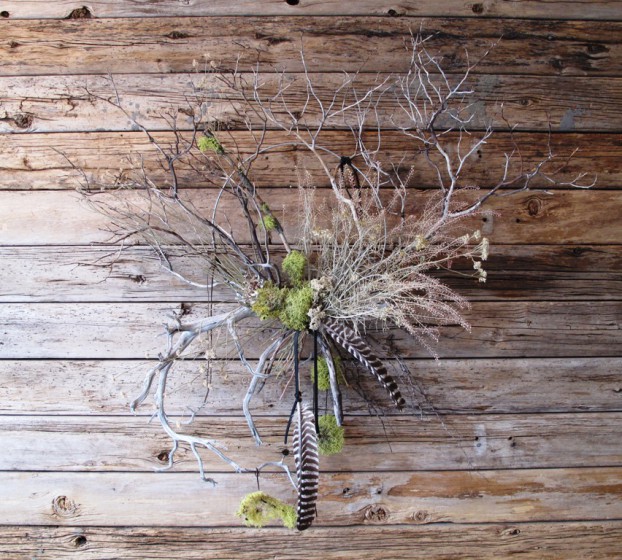 Here's that amazing Tahoe wreath Alethea just made, using foraged material from her recent vacation.