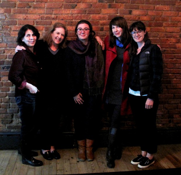 Here's a fun photo from our NYC-Brooklyn Slowflowers.com gathering. From left: Gloria Battista Collins of GBC Style, me, Jessica Stewart and Justine Lacy of Foxglove Floral Design Studio, and Molly Culver of Molly Oliver Flowers.