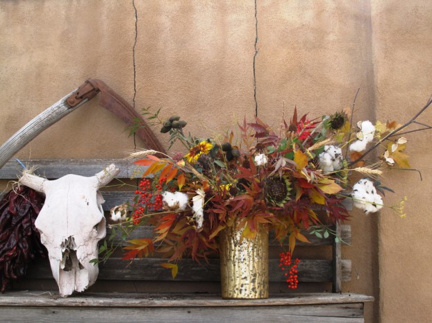 Quintessentially local - A gorgeous arrangement, foraged and harvested from only New Mexico-grown ingredients. Design: Emily Calhoun 