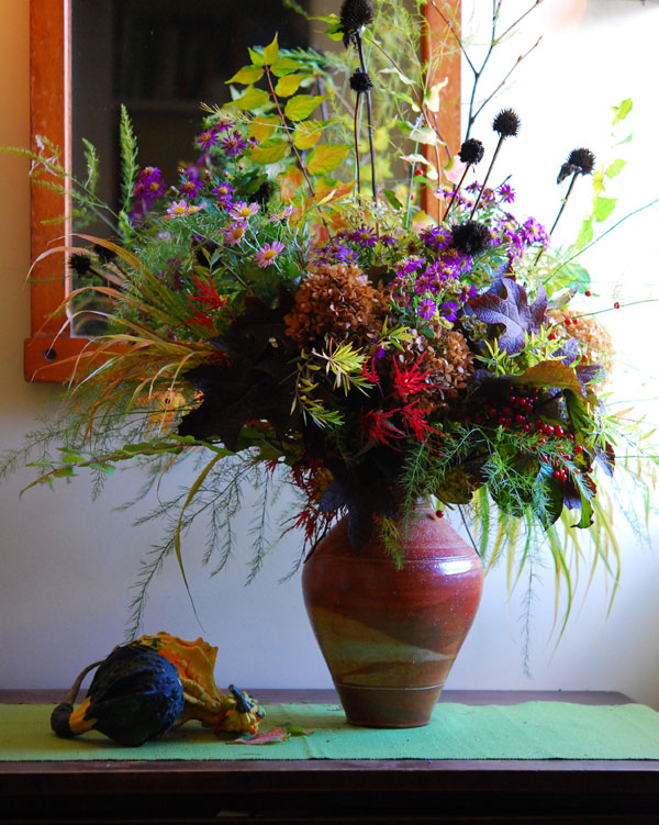 Katherine's Nov. 7th arrangement, created the week after we met at Blithewold in Rhode Island.