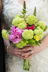 Spring flowers in a romantic nature-inspired bouquet.