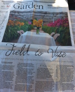 A great spread about the Field to Vase Dinner appeared recently in the local Santa Barbara News-Press.