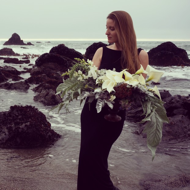 Betany and her floral arrangement, Inspired by Debussy's symphonic work- La Mer