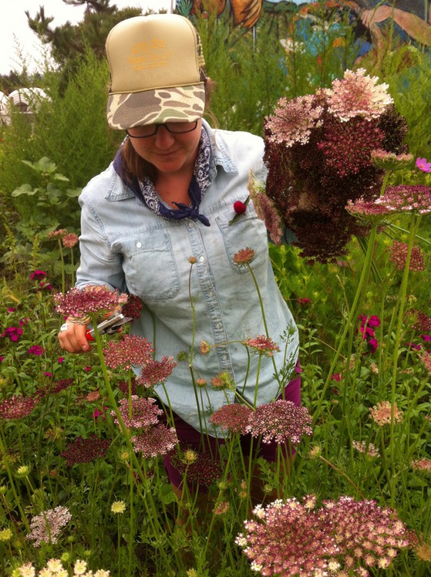 A little bit country: flower farmer, Lennie Larkin
