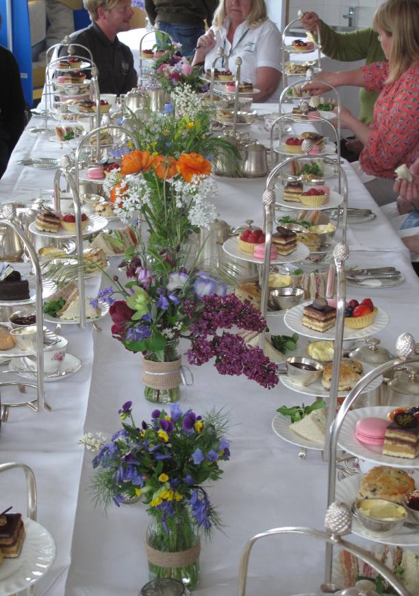 Tea at Harlow Carr, hosted by the flower famers and florists of Yorkshire.