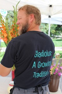 Love this t-shirt worn by gladiola flower farmer Matt Carson of 934 Farms LLC