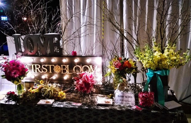 First & Bloom's display at the Seattle Lovesick Expo earlier this year, with a focus on nontraditional ceremonies.