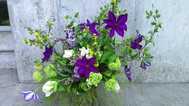 Love this palette and the clematis!