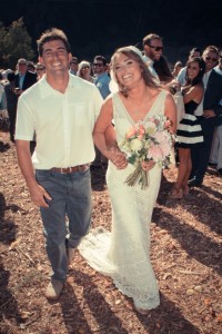 Another adorable wedding photo with Haley's homegrown and designed bouquet - straight from her own farm.