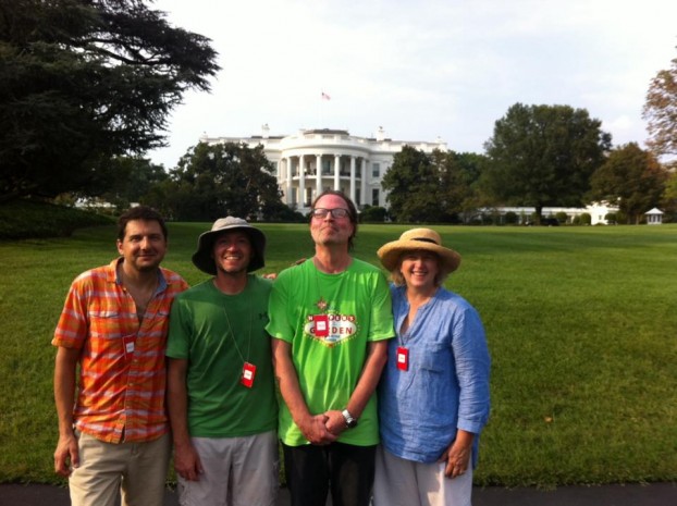 Yes, here we are! Bob Stefko (photographer); Nick Crow (art director); James Baggett (editor) and me -- after our whirlwind 2-hour photo shoot at the White House Kitchen Garden!