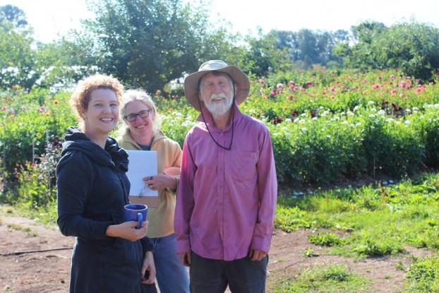 In August, Melissa and I did a pre-F2V Dinner walk-through of Jello Mold Farm with flower farmers Diane Szukovathy and Dennis Westphall - don't they all look happy in the flower fields?