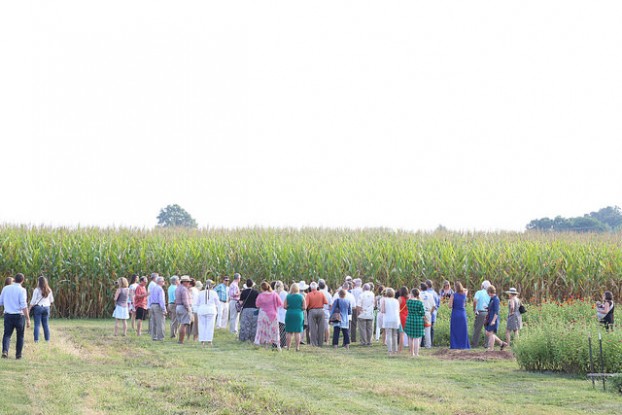 Guests of the Field to Vase Dinner on September 3rd followed Andrea on a farm tour to see her dahlias up close and personal (c) Linda Blue