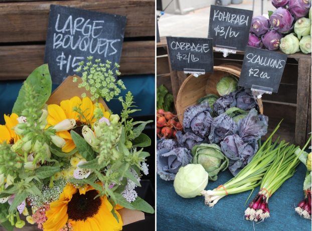 Sustainably-grown flowers and food