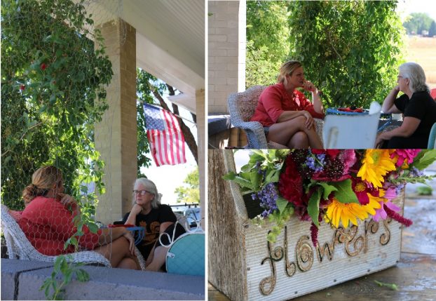 Meg McGuire and I enjoyed a relaxing morning recording this episode on the porch of her beautiful historic farmhouse (c) Andrea K. Grist