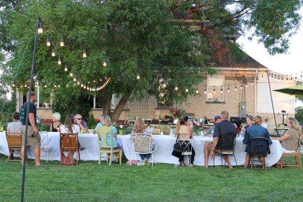 The lawn adjacent to Terry and Meg's farmhouse is the perfect setting for outdoor dining, and this is where we all gathered as a Slow Flowers Community (c) Andrea K. Grist photography