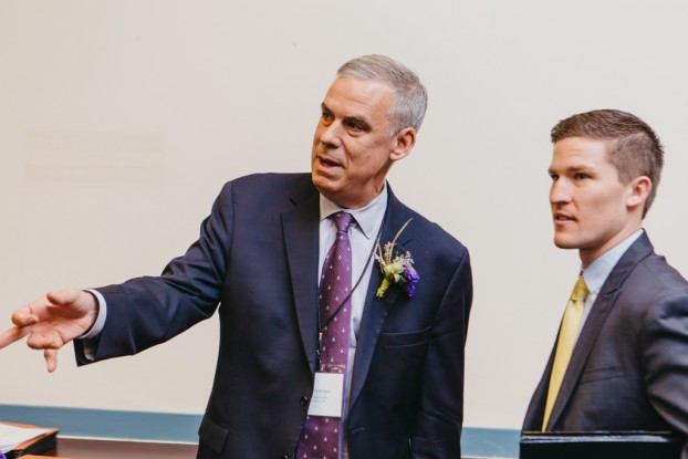 Bill Frymoyer with Timothy Carlton, legislative staffer for Rep. Duncan Hunter, co-chair of the Congressional Cut Flower Caucus.