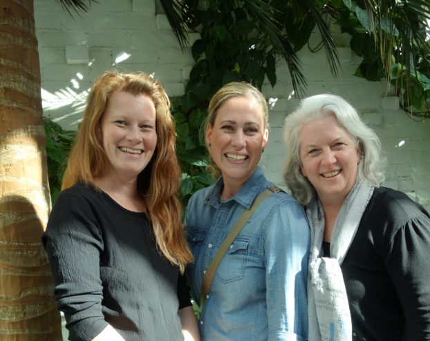 Annie Schiller of From left: William's Wildflowers, Lindsey Easton of L. Easton + Co., and Debra Prinzing of Slow Flowers