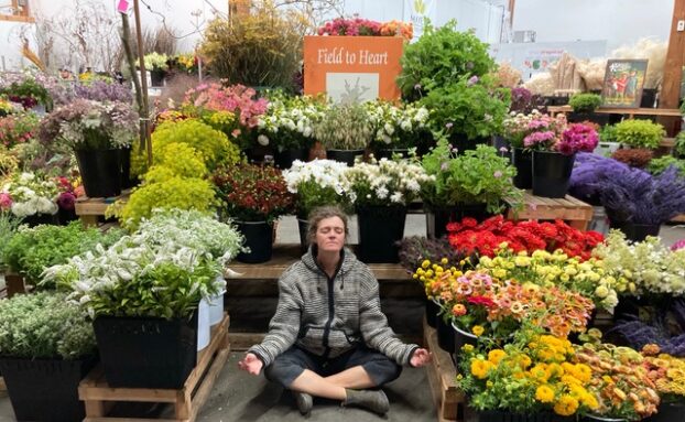 Danielle (Dee) Swan at Seattle Wholesale Growers Market's Field to Heart display