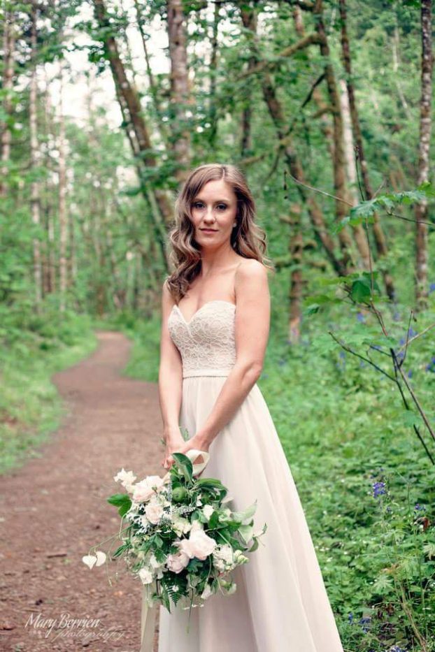 A woodland bride, with flowers by Crowley House's Beth Syphers