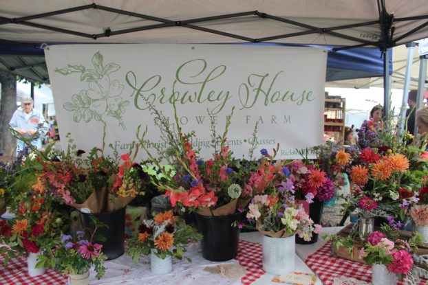 Crowley House Flower Farm on display at the McMinnville (Oregon) Farmers' Market