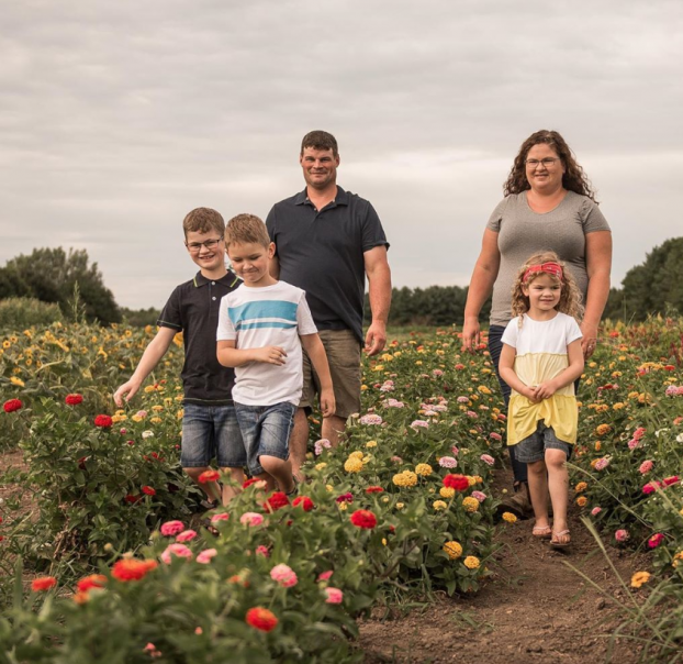 Janis and Mark Harris and their family.