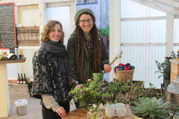 Heather Frye (left) of Venn Floral and Jordan Uth (right) of Heidrun Meadery, two members of the North Bay Flower Collective's core group.